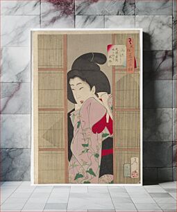 Πίνακας, Appearing Inquisitive, Behavior of a Maid of the Tenpō Era (1888) by Tsukioka Yoshitoshi