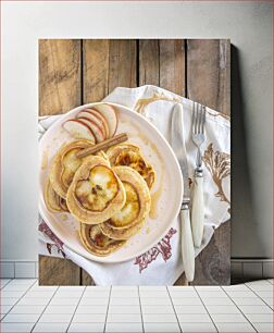 Πίνακας, Apple Cinnamon Pancakes Τηγανίτες κανέλας μήλου