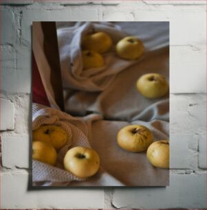 Πίνακας, Apples on Fabric Μήλα σε ύφασμα