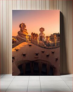 Πίνακας, Architectural Structures at Sunset Αρχιτεκτονικές Κατασκευές στο Ηλιοβασίλεμα