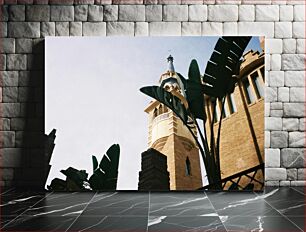 Πίνακας, Architectural Tower with Plants Αρχιτεκτονικός Πύργος με Φυτά