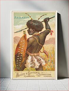 Πίνακας, Assagai, from the Arms of All Nations series (N3) for Allen & Ginter Cigarettes Brands