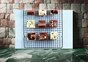 Πίνακας, Assorted Chocolate Treats on Cooling Rack Ποικιλία λιχουδιών σοκολάτας σε σχάρα ψύξης