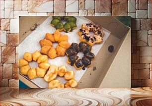 Πίνακας, Assorted Donuts in a Box Ποικιλία ντόνατς σε κουτί