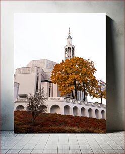 Πίνακας, Autumn Church Scenery Φθινοπωρινό σκηνικό εκκλησίας