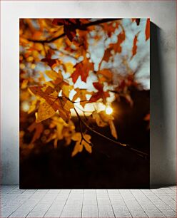Πίνακας, Autumn Leaves at Sunset Φθινοπωρινά φύλλα στο ηλιοβασίλεμα