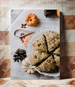 Πίνακας, Autumn Pumpkin Scones Φθινοπωρινές κολοκύθες