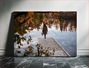 Πίνακας, Autumn Walk on the Dock Φθινοπωρινός περίπατος στην αποβάθρα