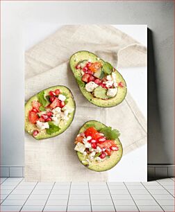 Πίνακας, Avocado Salad with Feta and Pomegranate Σαλάτα αβοκάντο με φέτα και ρόδι