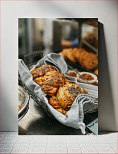 Πίνακας, Baked Goods in Basket Αρτοποιία σε καλάθι