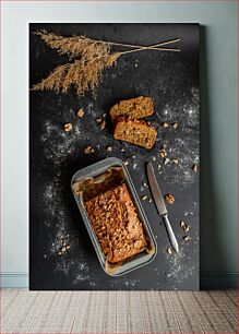 Πίνακας, Baked Goods with Knife and Dry Plants Αρτοσκευάσματα με μαχαίρι και ξερά φυτά