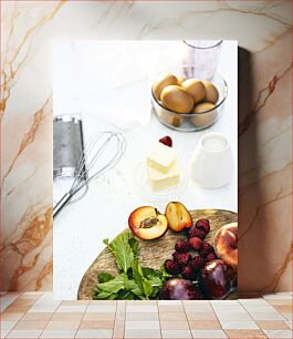 Πίνακας, Baking Ingredients and Fresh Fruits Υλικά ψησίματος και φρέσκα φρούτα