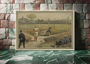 Πίνακας, Base ball / aquarelle print by L. Prang & Co