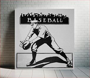 Πίνακας, "Baseball". Image for first page of "baseball" section of 1909 Tyee (yearbook of the University of Washington) (1909) stencil art