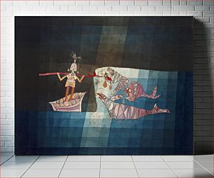 Πίνακας, Battle scene from the funny and fantastic opera "The Seafarers" (1923) by Paul Klee