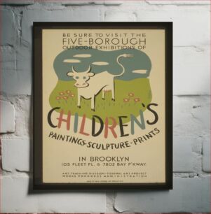 Πίνακας, Be sure to visit the five-borough outdoor exhibitions of children's paintings (1941) poster by Henry Herzog