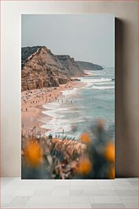 Πίνακας, Beach and Cliffside View Παραλία και θέα στο Cliffside