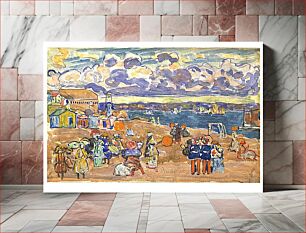 Πίνακας, Beach at Saint-Malo, Maurice Prendergast