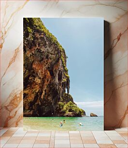 Πίνακας, Beach at the Foot of a Cliff Παραλία στους πρόποδες ενός γκρεμού