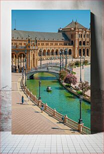 Πίνακας, Beautiful Day at the Plaza de España Όμορφη μέρα στην Plaza de España