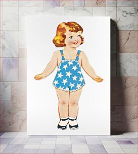 Πίνακας, Betty paper doll with head turned to the right (1945–1947) chromolithograph art