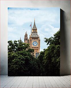 Πίνακας, Big Ben Behind Trees Big Ben πίσω από δέντρα