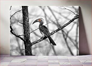 Πίνακας, Bird Perched on Tree Πουλί σκαρφαλωμένο στο δέντρο