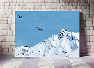 Πίνακας, Birds in Flight Above Snowy Mountains Πουλιά σε πτήση πάνω από τα χιονισμένα βουνά