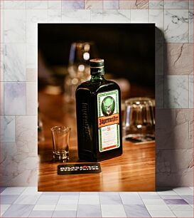 Πίνακας, Bottle of Jägermeister at Braserro Steak Frites Μπουκάλι Jägermeister στο Braserro Steak Frites