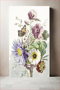 Πίνακας, Bouquet of Flowers with a Butterfly in high resolution by William van Leen (1763–1825)