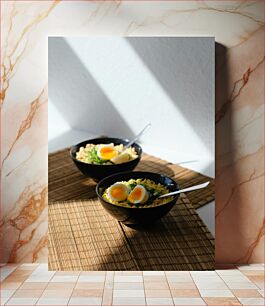 Πίνακας, Bowls of Ramen with Soft-Boiled Eggs Μπολ Ramen με μαλακά αυγά