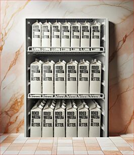 Πίνακας, Boxed Water in Refrigerator Κουτιά Νερό στο Ψυγείο