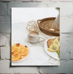 Πίνακας, Breakfast with Oranges and Coffee Πρωινό με πορτοκάλια και καφέ