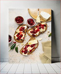 Πίνακας, Brie and Cranberry Toasts Τοστ μπρι και κράνμπερι