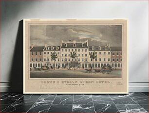 Πίνακας, Brown's Indian Queen Hotel, Washington City North side of Pennsylvania Avenue about midway between the Capitol and the President's House, a few doors east of the Centre Market / / lithog