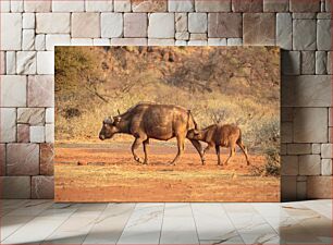 Πίνακας, Buffalo and Calf in the Savanna Buffalo and Calf in the Savanna