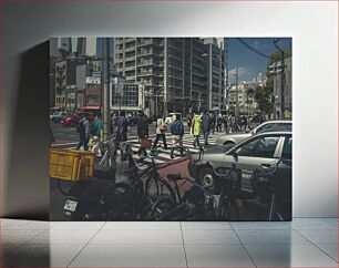 Πίνακας, Busy City Crosswalk Πολυσύχναστη Διάβαση πεζών της πόλης