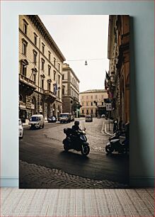 Πίνακας, Busy City Street with Scooters Πολυσύχναστο City Street με σκούτερ