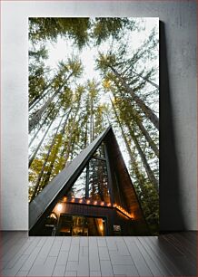 Πίνακας, Cabin Among Tall Trees Καμπίνα Ανάμεσα σε ψηλά δέντρα