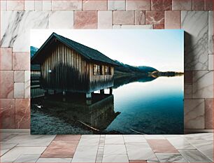 Πίνακας, Cabin by the Lake Καμπίνα δίπλα στη λίμνη