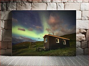 Πίνακας, Cabin under the Northern Lights Καμπίνα κάτω από το Βόρειο Σέλας