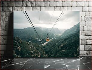 Πίνακας, Cable Car over Mountain Landscape Τελεφερίκ πάνω από το ορεινό τοπίο