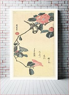 Πίνακας, Camellia and Bullfinch (1833) Utagawa Hiroshige