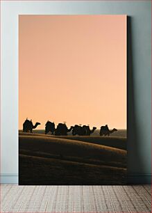 Πίνακας, Camels at Sunset in the Desert Καμήλες στο ηλιοβασίλεμα στην έρημο