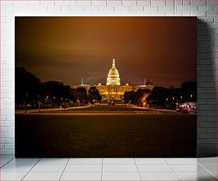 Πίνακας, Capitol Building at Night Κτήριο Καπιτώλιο τη νύχτα