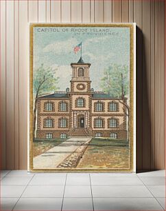 Πίνακας, Capitol of Rhode Island in Providence, from the General Government and State Capitol Buildings series (N14) for Allen & Ginter Cigarettes Brands