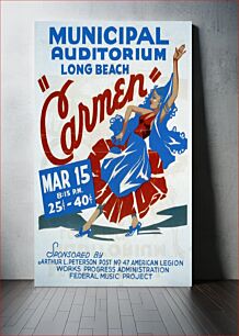 Πίνακας, "Carmen" Municipal Auditorium, Long Beach