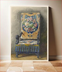 Πίνακας, Carved side-chair with needlepoint cover upholstery, Frederick Marschall