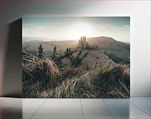 Πίνακας, Castle Ruins at Sunset Ερείπια κάστρου στο ηλιοβασίλεμα