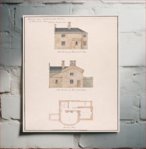 Πίνακας, Chamber Plan with West and North Elevations of Thunderdell Lodge